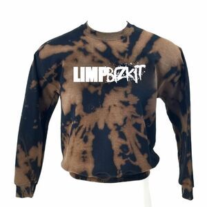 LIMP BIZKIT Rock Band Acid Wash Distressed Pullover Crewneck Sweatshirt rap tee